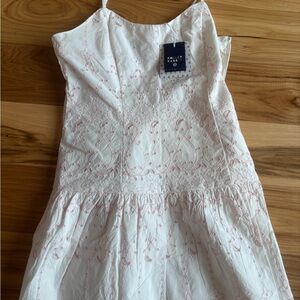 Roller Rabbit White Dress with Pink Embroidery